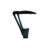 Post top round garden light with optical lens and toughened glass IP66 60W