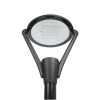 Double arms Post top round garden light with optical lens and toughened glass IP66 60W