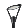 Post top oval-shaped garden light with optical lens and toughened glass IP66 60W