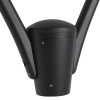 Post top oval-shaped garden light with optical lens and toughened glass IP66 60W